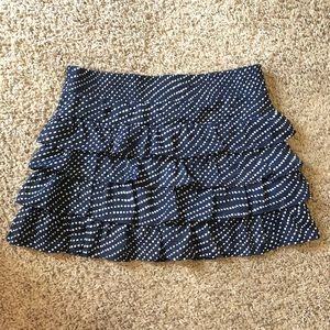 Navy/White Polka Dot Tiered Skirt